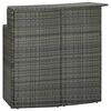 vidaXL 3 Piece Garden Bar Set with Cushions Poly Rattan Grey
