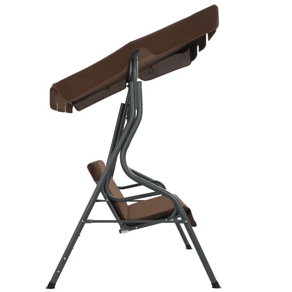 vidaXL Garden Swing Bench Coffee 170x110x153 cm