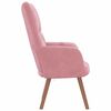 vidaXL Relaxing Chair Pink Velvet