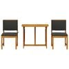 vidaXL Garden Bistro Set 3 pcs Brown Solid Acacia Wood