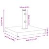 vidaXL Parasol Base for Ø32/38/48 mm Poles 28 kg Square