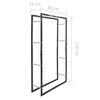 vidaXL Firewood Rack Black 80x25x150 cm Steel