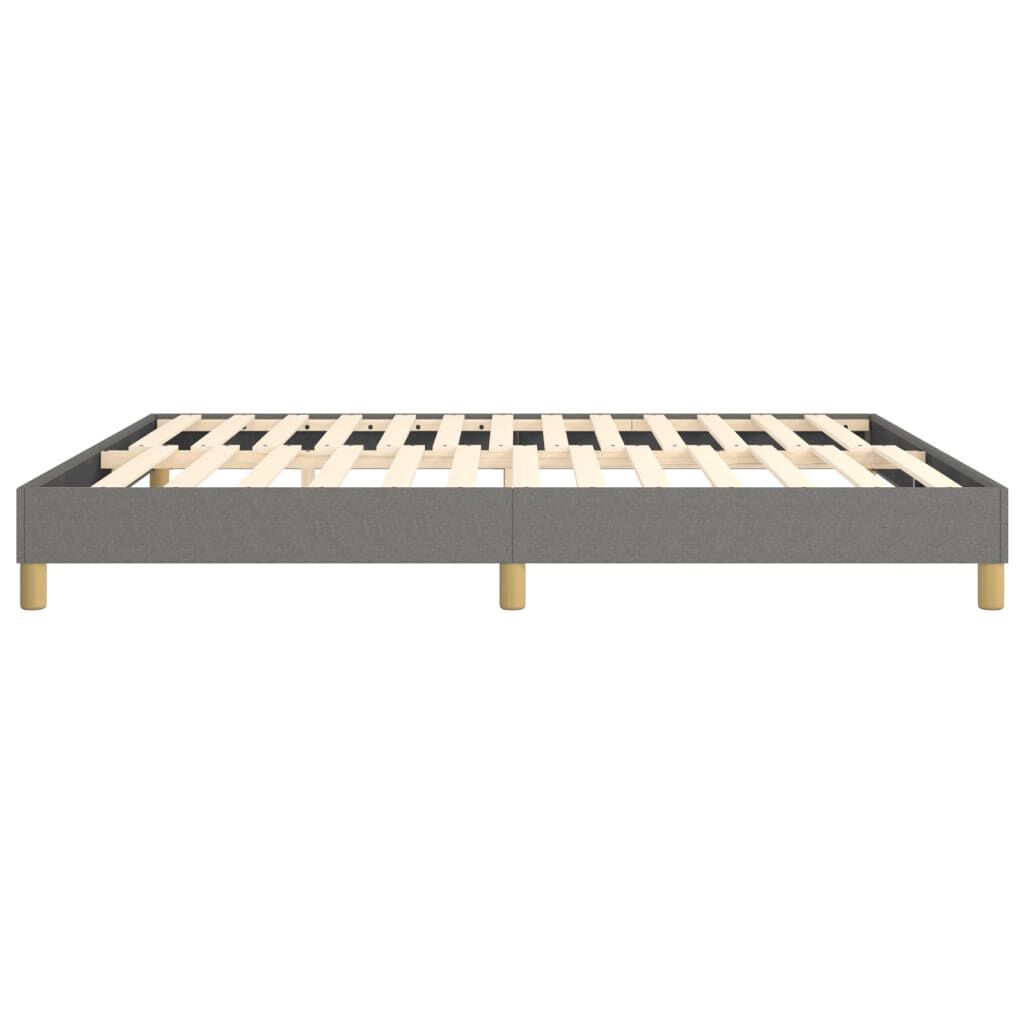 vidaXL Bed Frame without Mattress Dark Grey California King Fabric (US Only)