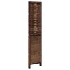 vidaXL Room Divider 3 Panels Dark Brown Solid Wood Paulownia