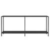 vidaXL Console Table Black 180x35x75.5 cm Tempered Glass
