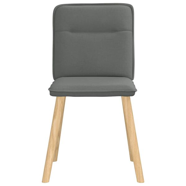 vidaXL Dining Chairs 4 pcs Dark Grey Fabric