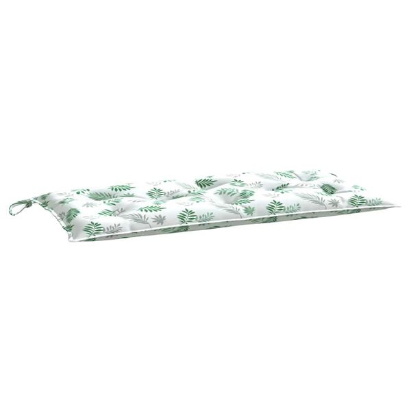 vidaXL Garden Bench Cushions 2pcs Leaf Pattern 100x50x7cm Fabric
