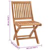 vidaXL Folding Garden Chairs with Cushions 6 pcs Solid Teak Wood