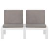 vidaXL 3 Piece Garden Lounge Set with Cushions Plastic White
