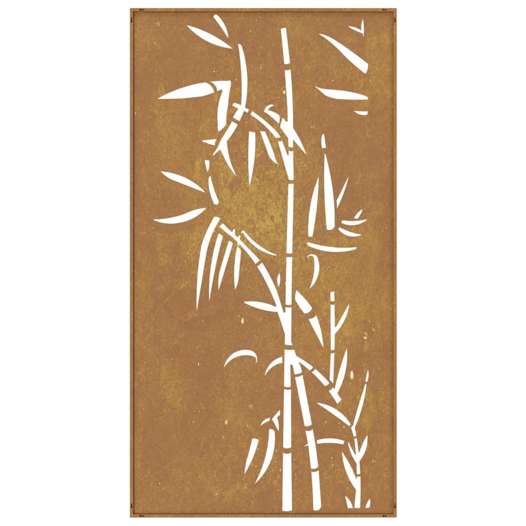vidaXL Garden Wall Decoration 105x55 cm Corten Steel Bamboo Design