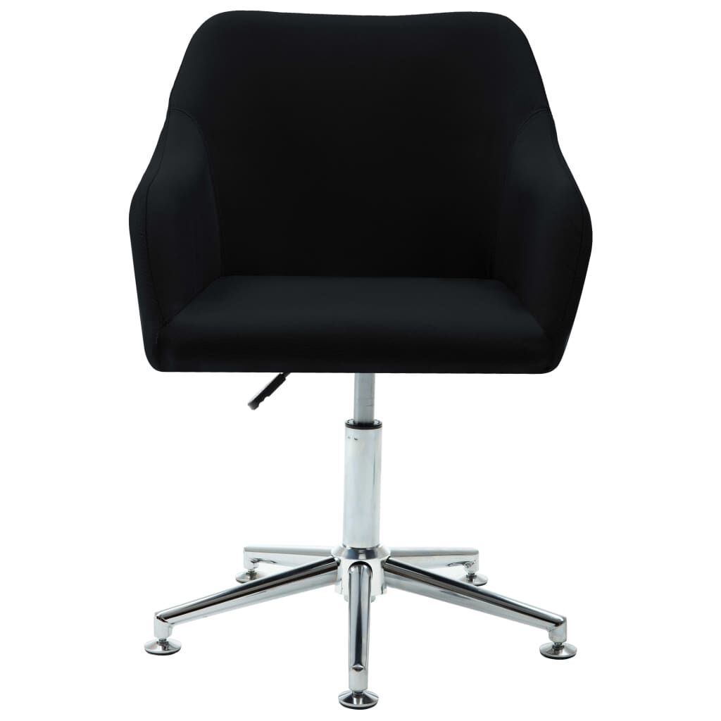 vidaXL Swivel Dining Chair Black Fabric