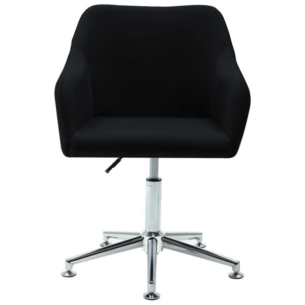 vidaXL Swivel Dining Chair Black Fabric