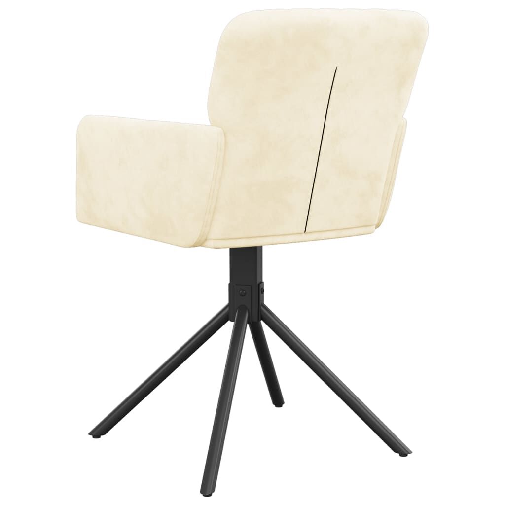 vidaXL Swivel Dining Chairs 2 pcs Cream Velvet