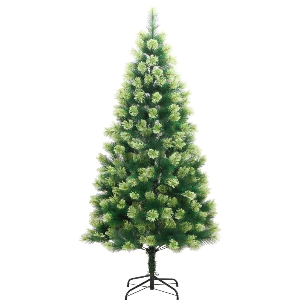 vidaXL Artificial Hinged Christmas Tree 150 LEDs & Ball Set 150 cm