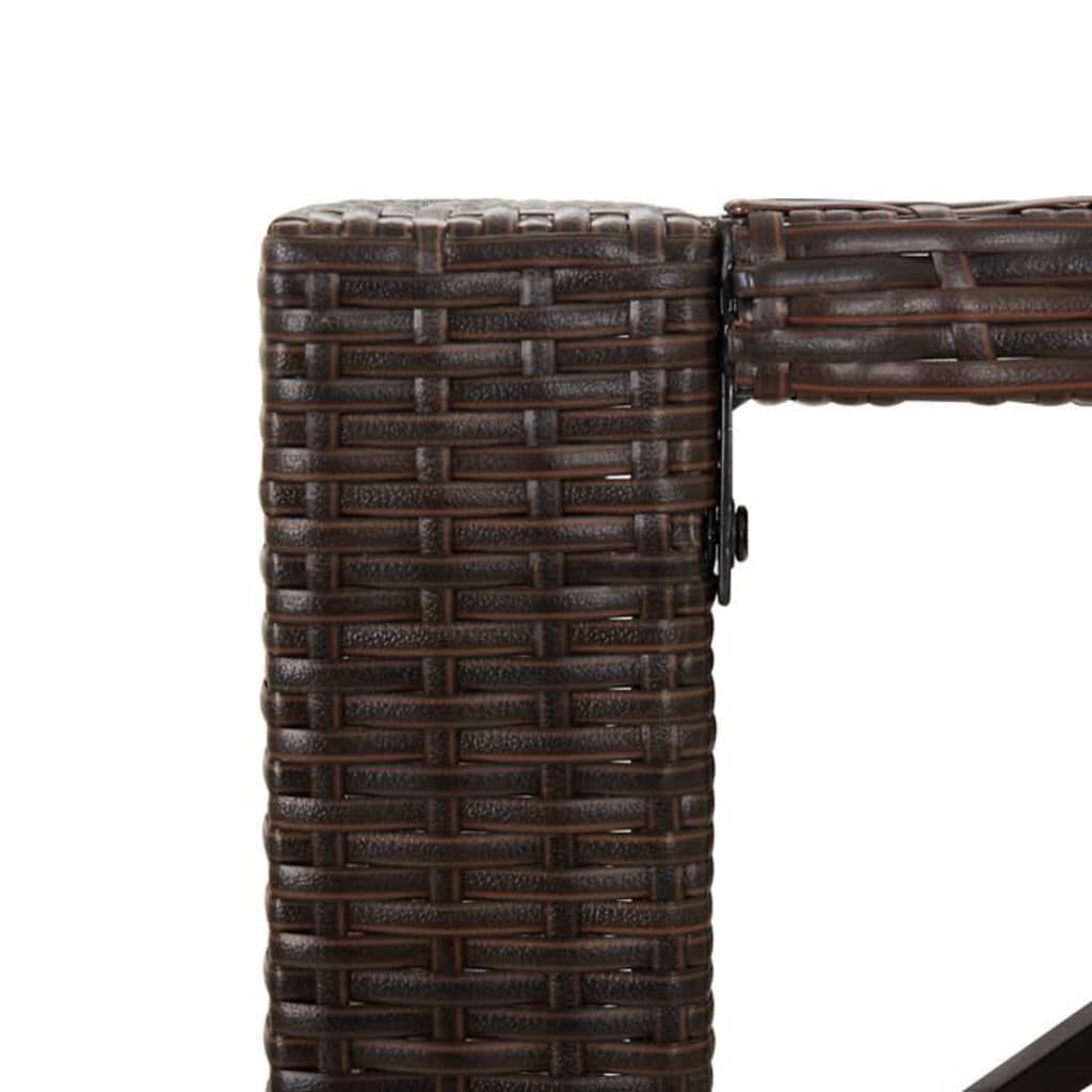 vidaXL 5 Piece Garden Bar Set Brown Poly Rattan