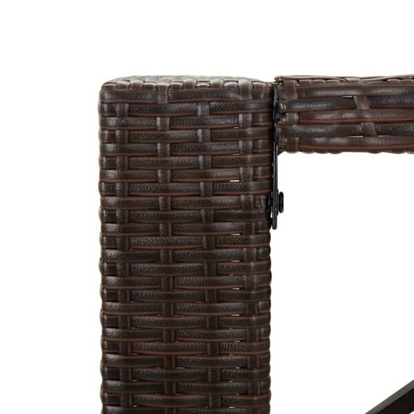 vidaXL 5 Piece Garden Bar Set Brown Poly Rattan