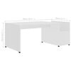 vidaXL Coffee Table White 90x45x35 cm Engineered Wood