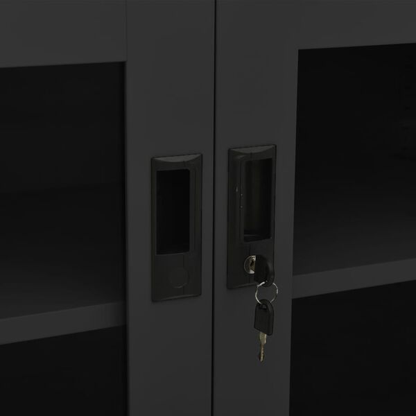vidaXL Office Cabinet Anthracite 90x40x70 cm Steel