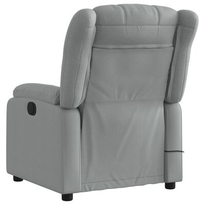 vidaXL Massage Recliner Chair Light Grey Fabric