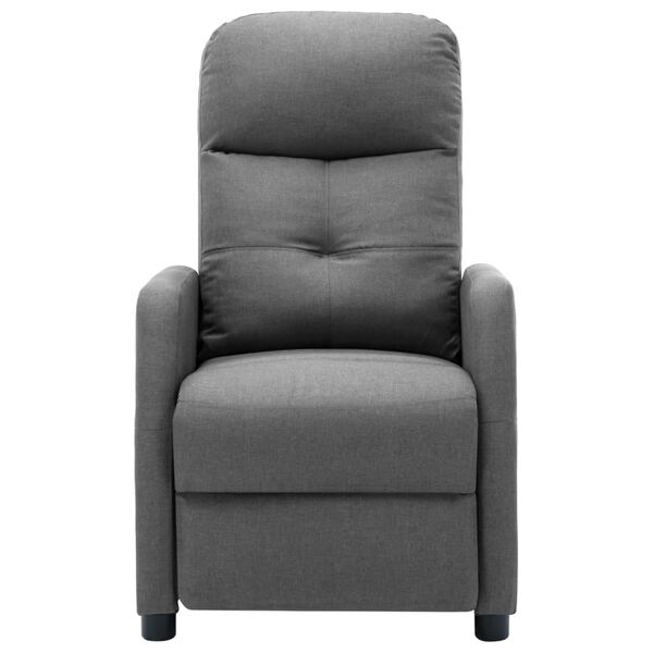 vidaXL Electric Recliner Chair Light Grey Fabric