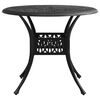 vidaXL Garden Table Black 90x90x74 cm Cast Aluminium