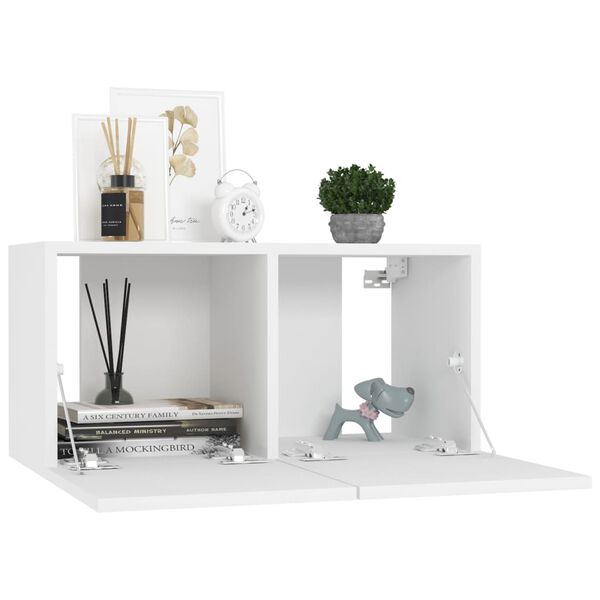 vidaXL Hanging TV Cabinet White 60x30x30 cm