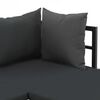 vidaXL 2 Piece Garden Corner Sofa Set with Cushions Aluminium WPC