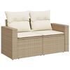 vidaXL 8 Piece Garden Sofa Set with Cushions Beige Poly Rattan