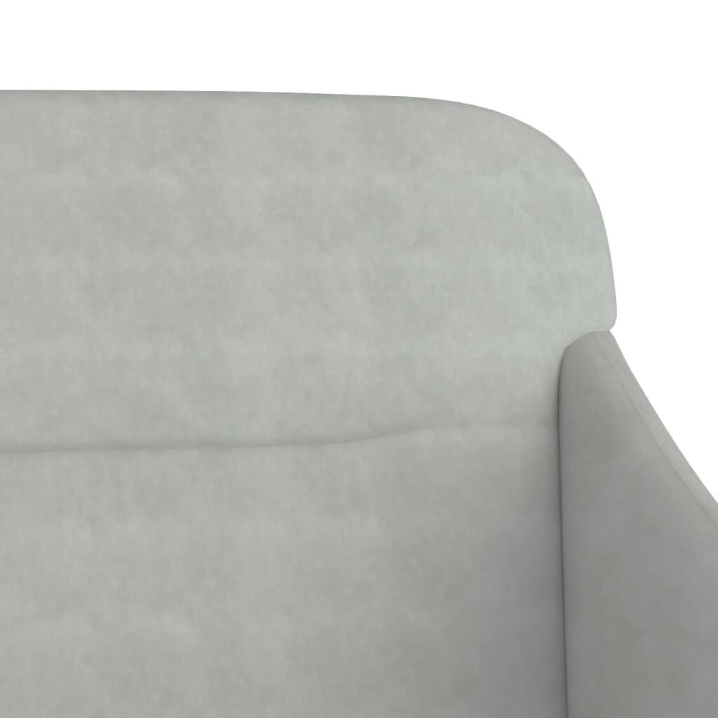 vidaXL Bench Light Grey 110x76x80 cm Velvet