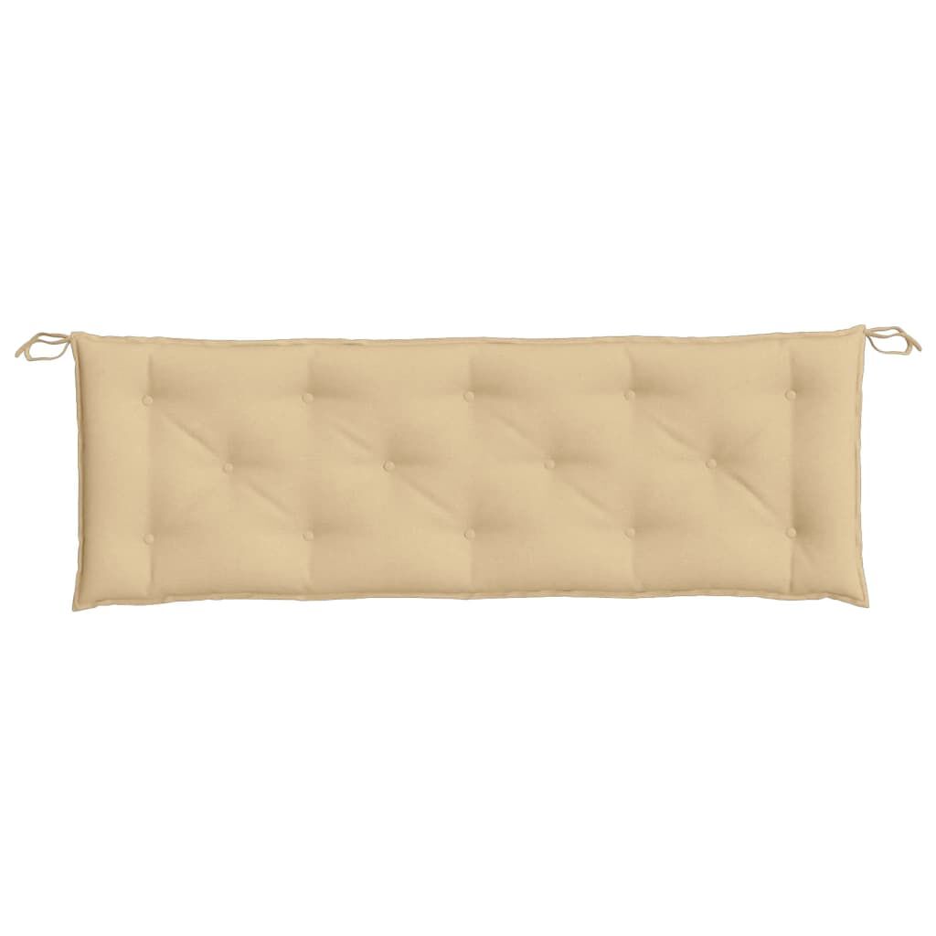 vidaXL Garden Bench Cushions 2 pcs Melange Beige 150x50x7 cm Fabric