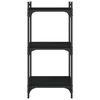 vidaXL Bookcase 3-Tier Black 40x30x86 cm Engineered Wood