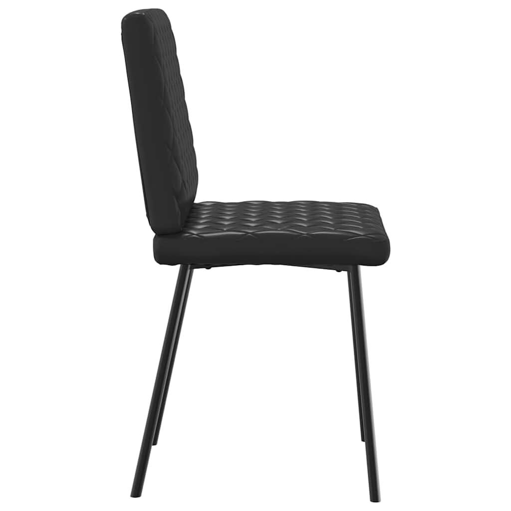 vidaXL Dining Chairs 4 pcs Black Faux Leather