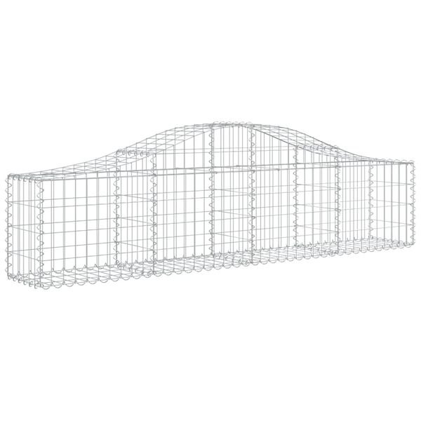 vidaXL Arched Gabion Baskets 8 pcs 200x30x40/60 cm Galvanised Iron