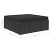 vidaXL 5 Piece Garden Lounge Set with Cushions Poly Rattan Black