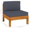 vidaXL 9 Piece Garden Lounge Set with Dark Grey Cushions Acacia Wood