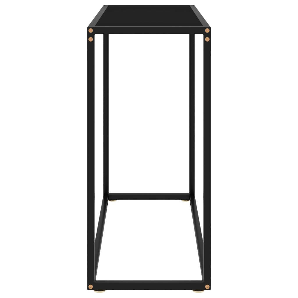 vidaXL Console Table Black 80x35x75 cm Tempered Glass