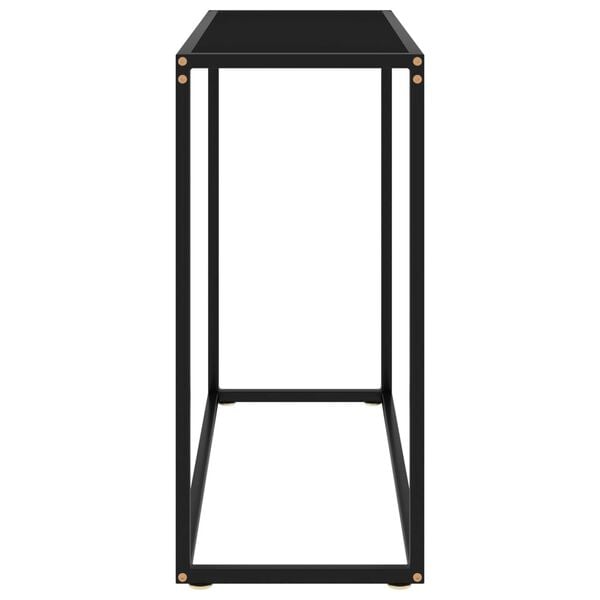 vidaXL Console Table Black 80x35x75 cm Tempered Glass