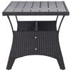 vidaXL Garden Table Black 120x70x66 cm Poly Rattan