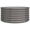 vidaXL Garden Planter Galvanised Steel 80x80x36 cm Grey