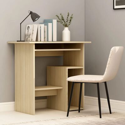 vidaXL Desk Sonoma Oak 80x45x74 cm Engineered Wood