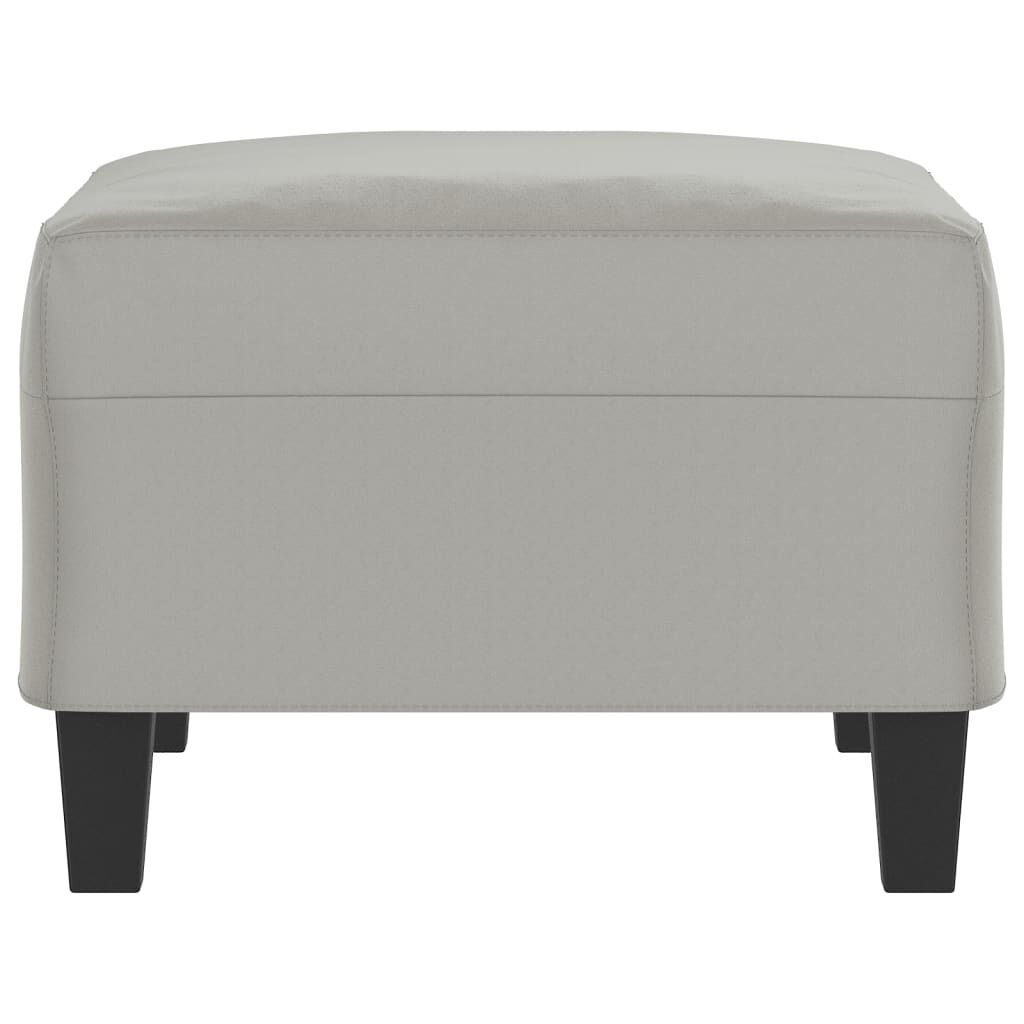 vidaXL Footstool Light Grey 70x55x41 cm Microfibre Fabric