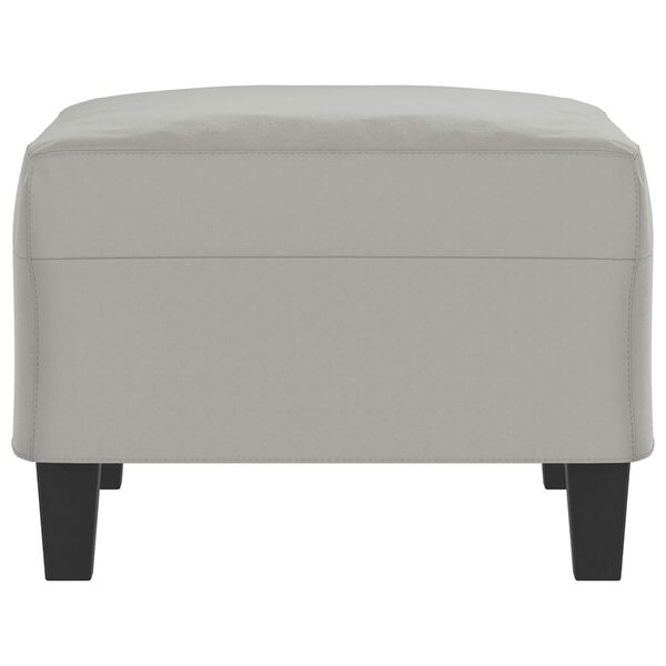 vidaXL Footstool Light Grey 70x55x41 cm Microfibre Fabric