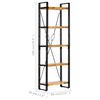 vidaXL 5-Tier Bookcase 60x30x180 cm Solid Mango Wood