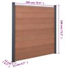 vidaXL Fence Panel Set Brown 699x186 cm WPC