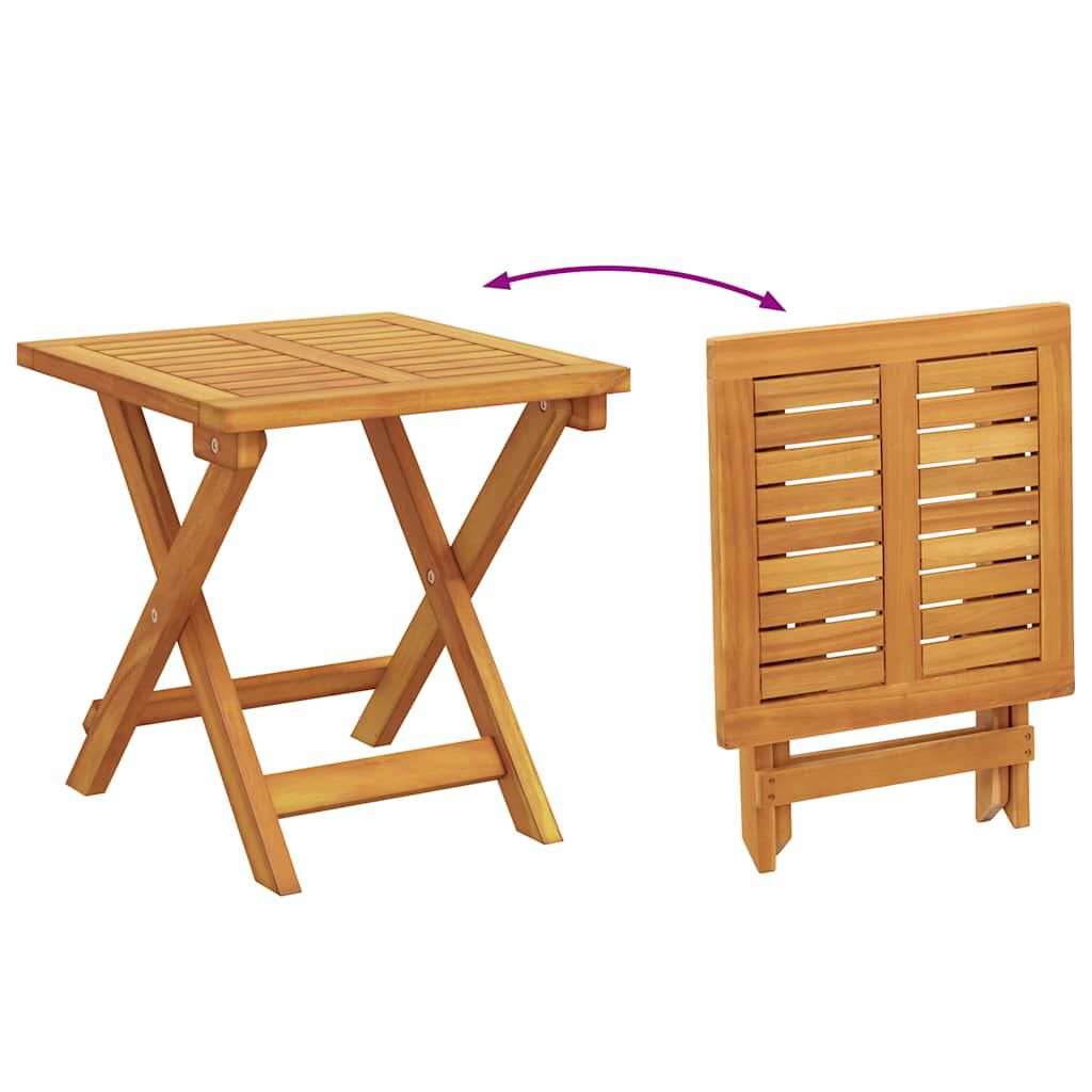 vidaXL Sun Loungers 2 pcs with Table Solid Wood Acacia