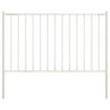 vidaXL Fence Panel with Posts Powder-coated Steel 1.81x0.75 m White