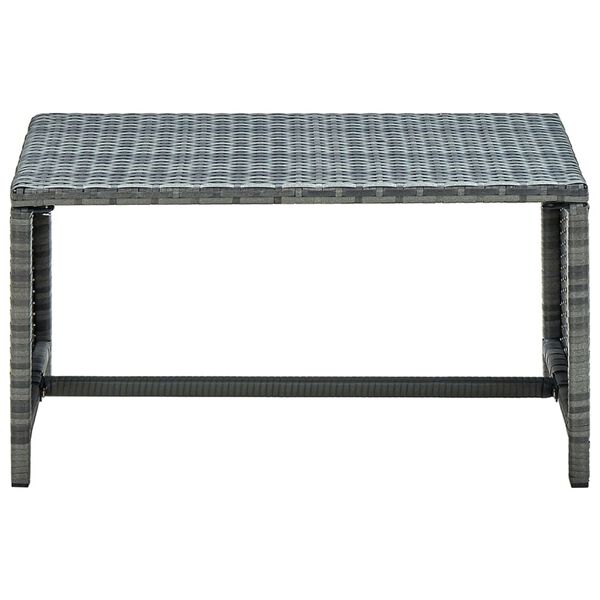 vidaXL 4 Piece Garden Lounge with Cushions Set Poly Rattan Grey