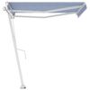 vidaXL Freestanding Automatic Awning 300x250cm Blue/White