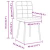 vidaXL Dining Chairs 2 pcs Black Velvet