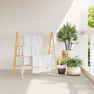 vidaXL Double Towel Ladder with 4 Rungs 90x50x100 cm Bamboo